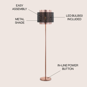 Tribeca 60.5" Metal LED Floor Lamp - JONATHAN Y